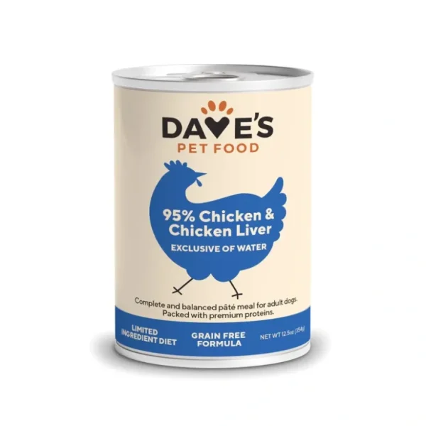 Dave's Pet Food - 95% Premium Meats Chicken Chicken Liver Wet Dog Food - Pet Home | The Perfect Pet Supplies Shopping Experience