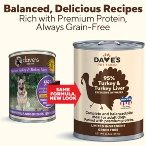 Dave's Pet Food - 95% Premium Meats Turkey Turkey Liver Wet Dog Food - Pet Home | The Perfect Pet Supplies Shopping Experience