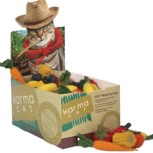 Dharma Dog Karma Cat, Wool Pet Toy - Farmer - Assorted - Pet Home | The Perfect Pet Supplies Shopping Experience