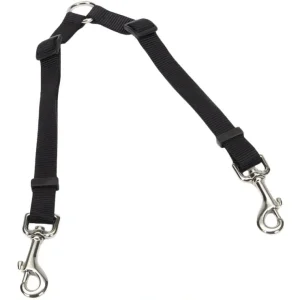 2 Dog Adjustable Coupler, Black, 3/4" x 24"-36" - Pet Home | The Perfect Pet Supplies Shopping Experience