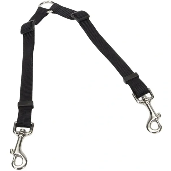 2 Dog Adjustable Coupler, Black, 3/4" x 24"-36" - Pet Home | The Perfect Pet Supplies Shopping Experience