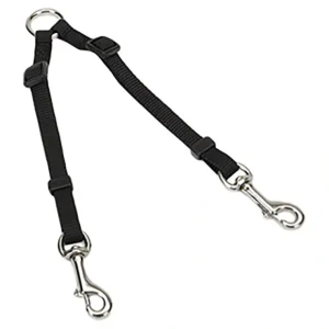 2 Dog Adjustable Coupler, Black, 3/8" x 18"-24" - Pet Home | The Perfect Pet Supplies Shopping Experience