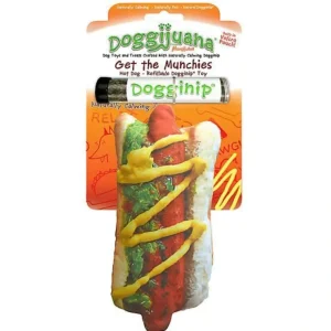 Doggijuana Get the Munchies Refillable Hot Dog Dogginip Toy by Smarter - Pet Home | The Perfect Pet Supplies Shopping Experience