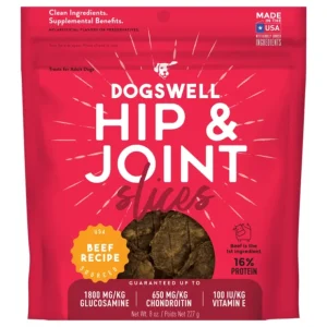 DOGSWELL Hip & Joint Slices Beef Dog Treats (8 Oz) - Pet Home | The Perfect Pet Supplies Shopping Experience