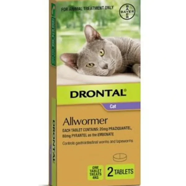 Drontal Cat 4kg Ellipsoid Worming Tablets x 2 - Pet Home | The Perfect Pet Supplies Shopping Experience