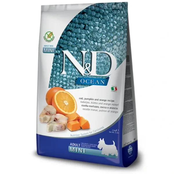 Best Sale Farmina N&D Ocean Cod, Pumpkin & Orange Adult Mini Dog Food (5.5-lb) - Pet Home | The Perfect Pet Supplies Shopping Experience Shop All