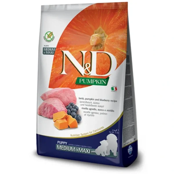 Best Farmina N&D Pumpkin Formula Medium & Maxi Lamb & Blueberry Puppy Food (26.4-lb) - Pet Home | The Perfect Pet Supplies Shopping Experience Shop All