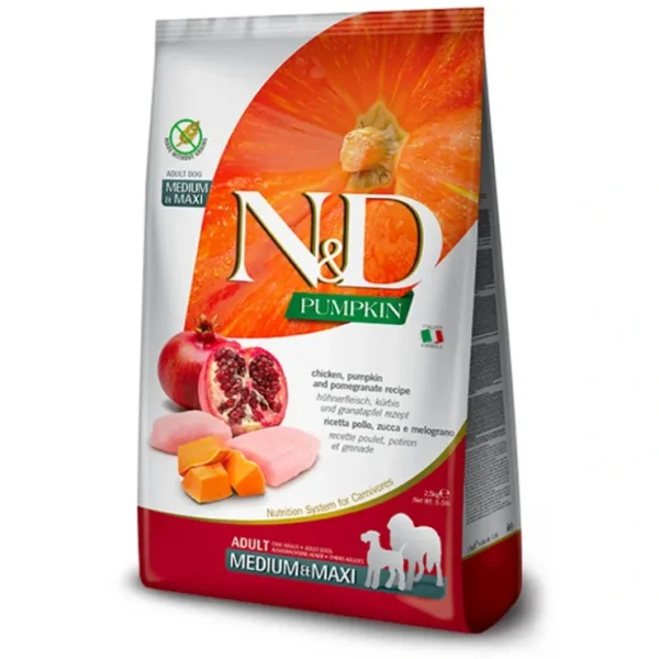 Best Farmina ND Pumpkin Grain-Free Canine Chicken, Pumpkin and Pomegranate Adult Medium &Maxi Dog food - Pet Home | The Perfect Pet Supplies Shopping Experience Shop All