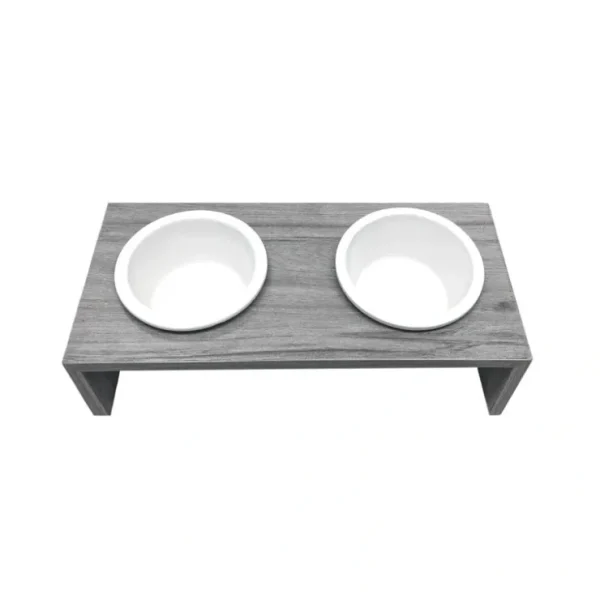 Best Sale Fashion Pet Cosmo Double Diner Elevated Dog Bowls Gray* - Pet Home | The Perfect Pet Supplies Shopping Experience Shop All