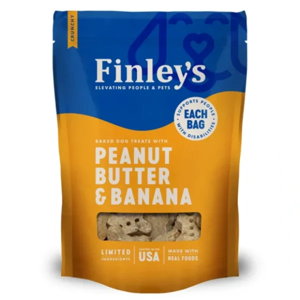 Best Finley's Peanut Butter Banana Crunchy Biscuits Dog Treats (12 oz) - Pet Home | The Perfect Pet Supplies Shopping Experience Shop All