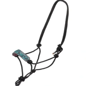 Store Fort Worth Rope Halter Leather Nose - Turquoise Flower - Pet Home | The Perfect Pet Supplies Shopping Experience Shop All