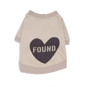 Best Sale Found My Animal Big Full Heart Animal T-Shirt, Taupe + Chocolate - Pet Home | The Perfect Pet Supplies Shopping Experience Shop All