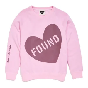 Best Sale Found My Animal Big Full Heart Sweatshirt, Pink + Mauve - Pet Home | The Perfect Pet Supplies Shopping Experience Shop All