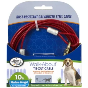 Best Sale Four Paws - Medium Weight Tie Out Cable - Pet Home | The Perfect Pet Supplies Shopping Experience Shop All