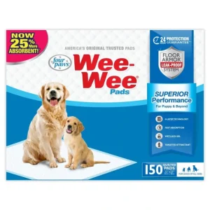 Shop Four Paws Inc Wee-Weeu00ae Superior Performance Dog Pee Pads (150 count) - Pet Home | The Perfect Pet Supplies Shopping Experience Dogs