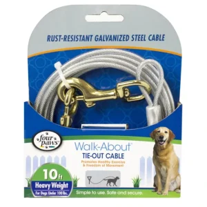 Store Four Pawsu00ae Walk-Aboutu00ae Tie-Out Cable - Heavy Weight - Pet Home | The Perfect Pet Supplies Shopping Experience Shop All