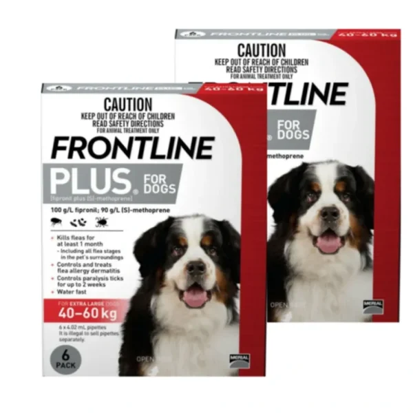 Fashion Frontline Plus Extra Large Dog 12 Pack - 40-60kg (2 x 6pks) - Pet Home | The Perfect Pet Supplies Shopping Experience Cats