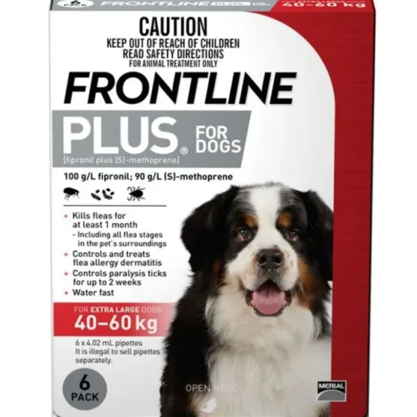 Discount Frontline Plus Extra Large Dog 6pk - 40-60kg - Pet Home | The Perfect Pet Supplies Shopping Experience Dogs