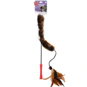 Sale GiGwi Feather Teaser Wand - Natural - Pet Home | The Perfect Pet Supplies Shopping Experience Pet Toys