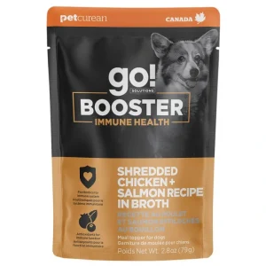 Best GO! SOLUTIONS, BOOSTER Immune Health Shredded Chicken + Salmon in broth - 78 g - Wet Dog Food - Pet Home | The Perfect Pet Supplies Shopping Experience Shop All