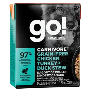 Store GO! SOLUTIONS, CARNIVORE Grain Free Chicken, Turkey + Duck Stew for dogs - Wet Dog Food - Pet Home | The Perfect Pet Supplies Shopping Experience Dogs