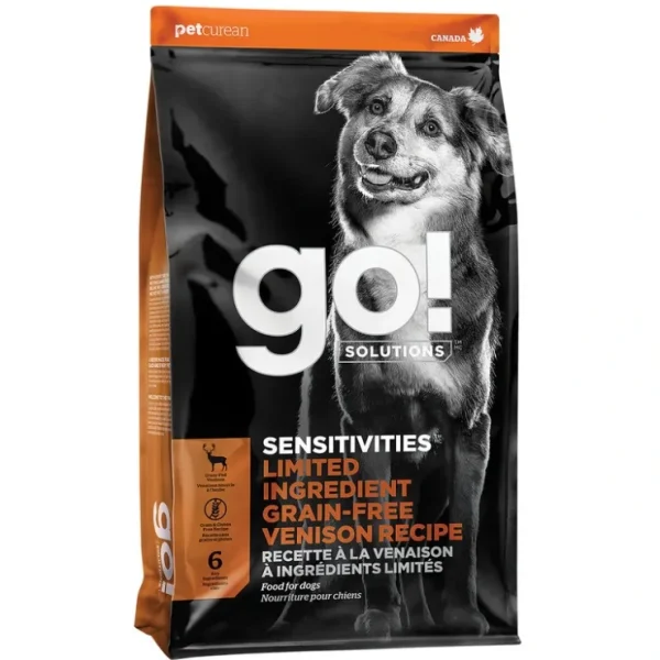 Store GO! SOLUTIONS, SENSITIVITIES Limited Ingredient Grain Free Venison Recipe for dogs - Pet Home | The Perfect Pet Supplies Shopping Experience Dogs