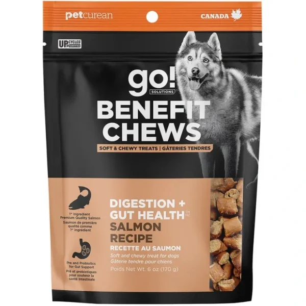 Sale Go! Solutions,Benefit Chews - Digestion + Gut Health Salmon Dog Treats - 170 g - Pet Home | The Perfect Pet Supplies Shopping Experience Dogs