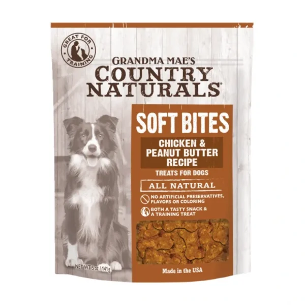 Sale Grandma Mae's Country Naturals Soft Bites Chicken Peanut Butter Dog Treats (5 Oz) - Pet Home | The Perfect Pet Supplies Shopping Experience Dogs