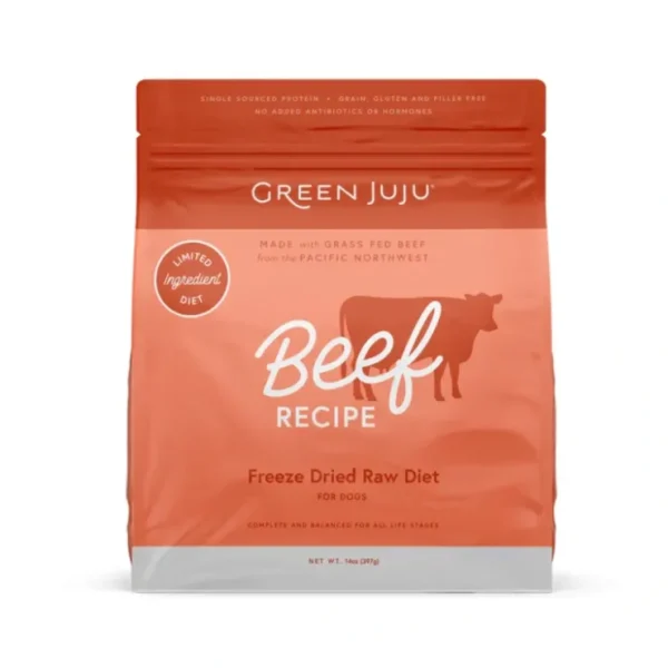 Clearance Green Juju Freeze Dried Raw Beef for Dogs (14 oz) - Pet Home | The Perfect Pet Supplies Shopping Experience Dogs