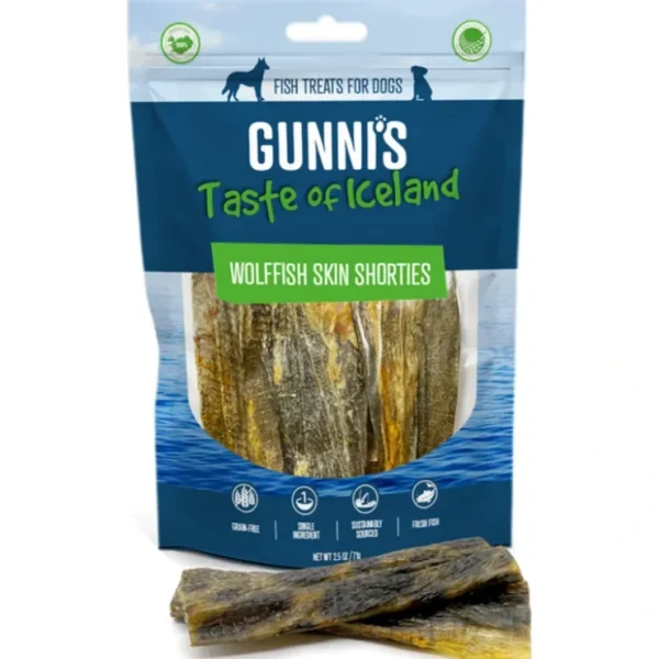 Best Gunnis WolfFish Skin Shorties Dog Treats (2.5 oz) - Pet Home | The Perfect Pet Supplies Shopping Experience Shop All