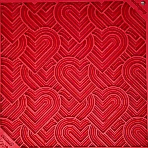 Cheap Heart Design Valentine Enrichment Lick Mat: Large - Pet Home | The Perfect Pet Supplies Shopping Experience Pet Toys