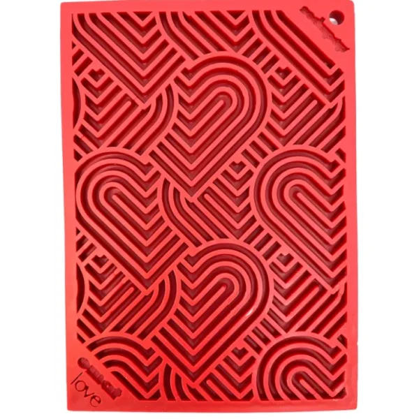 Hot Heart Design Valentine Enrichment Lick Mat: Small - Pet Home | The Perfect Pet Supplies Shopping Experience Pet Toys