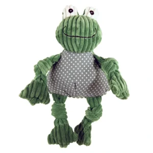 Shop Huggle Hounds, Corduroy Sock Knottie Frog - Green/White - Small - Pet Home | The Perfect Pet Supplies Shopping Experience Pet Toys