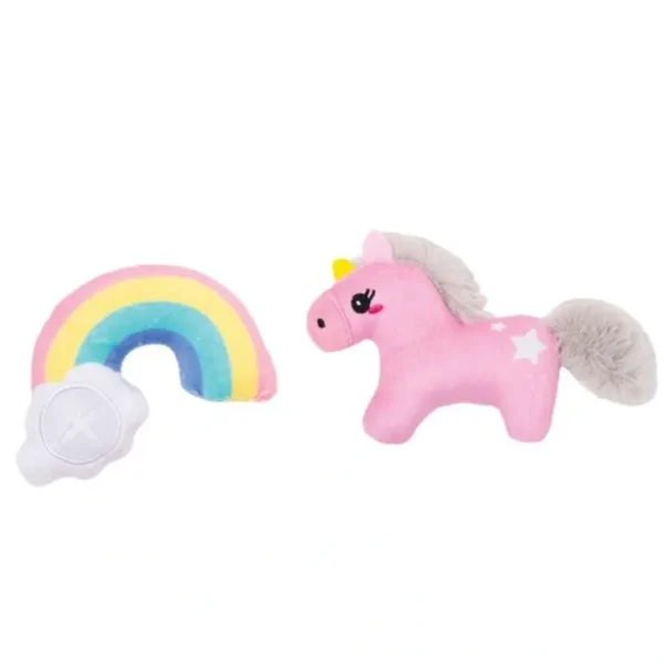 Online HugSmart MEOW BUDDIES CRAZY CATCHER UNICORN & RAINBOW 10x6.5x2.5cm - 2pk - Pet Home | The Perfect Pet Supplies Shopping Experience Pet Toys