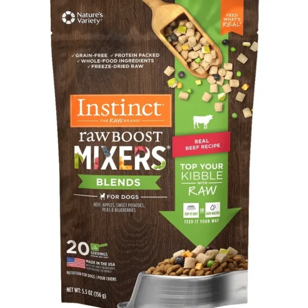 Fashion Instinct Grain Free Freeze Dried Raw Boost Mixers Blends Beef Recipe Dog Food Topper - Pet Home | The Perfect Pet Supplies Shopping Experience Cats