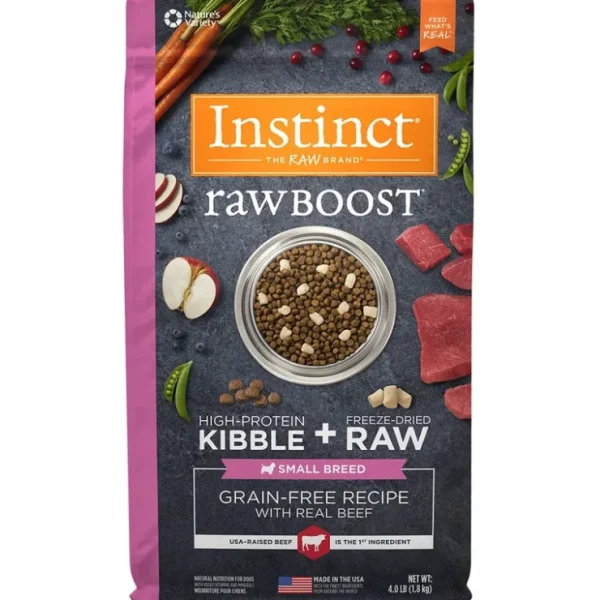 Fashion Instinct Grain Free Raw Boost Small Breed Recipe with Real Beef Dry Dog Food - Pet Home | The Perfect Pet Supplies Shopping Experience Cats