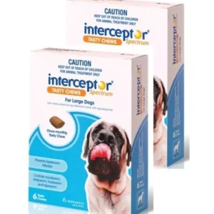 Sale Interceptor Spectrum 12 pack Blue Large Dog 22-45kg Chews - Pet Home | The Perfect Pet Supplies Shopping Experience Dogs
