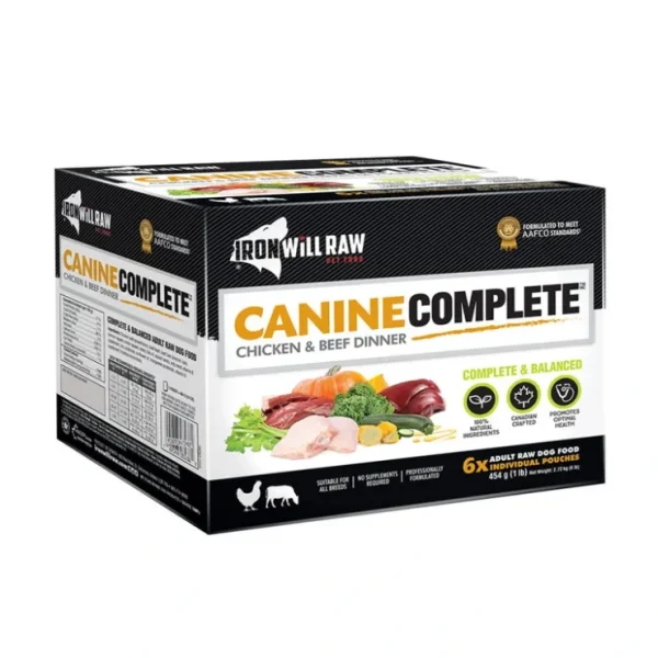 Clearance Iron Will Raw, Canine Complete, Chicken & Beef Dinner - 2.72 kg - Pet Home | The Perfect Pet Supplies Shopping Experience Dogs