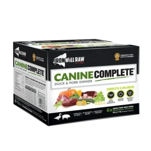 Sale Iron Will Raw, Canine Complete, Duck & Pork Dinner - 2.72 kg - Pet Home | The Perfect Pet Supplies Shopping Experience Dogs