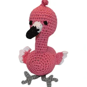 Sale Knit Knacks Fergie the Flamingo Organic Cotton Small Dog Toy - Pet Home | The Perfect Pet Supplies Shopping Experience Pet Toys