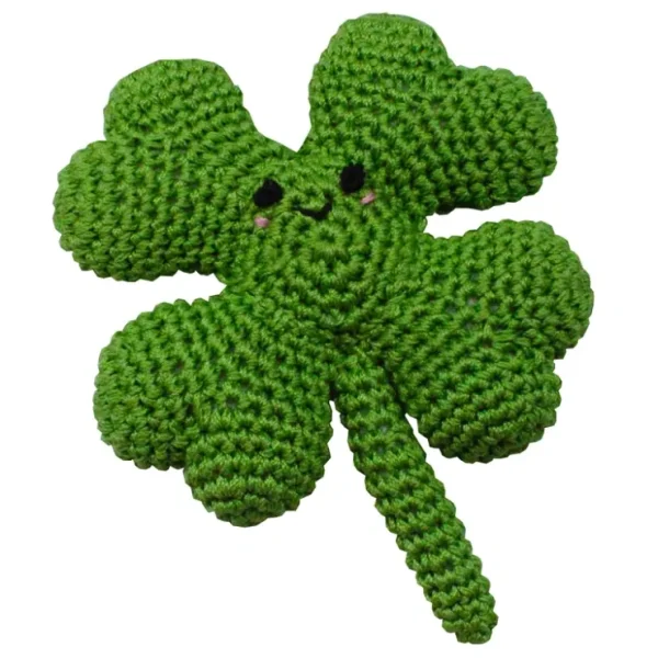 Hot Knit Knacks Four Leaf Clover Organic Cotton Small Dog Toy - Pet Home | The Perfect Pet Supplies Shopping Experience Pet Toys