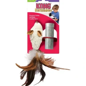 Clearance KONG REFILLABLES FEATHER MOUSE (WHITE) - Pet Home | The Perfect Pet Supplies Shopping Experience Pet Toys