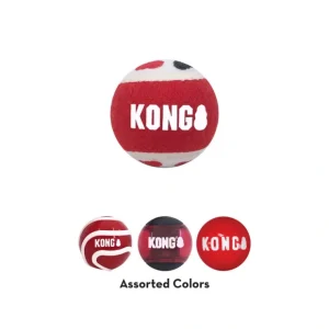 New KONG, Signature Balls Assorted - Medium - 4 pk - Toss Dog Toy - Pet Home | The Perfect Pet Supplies Shopping Experience Pet Toys