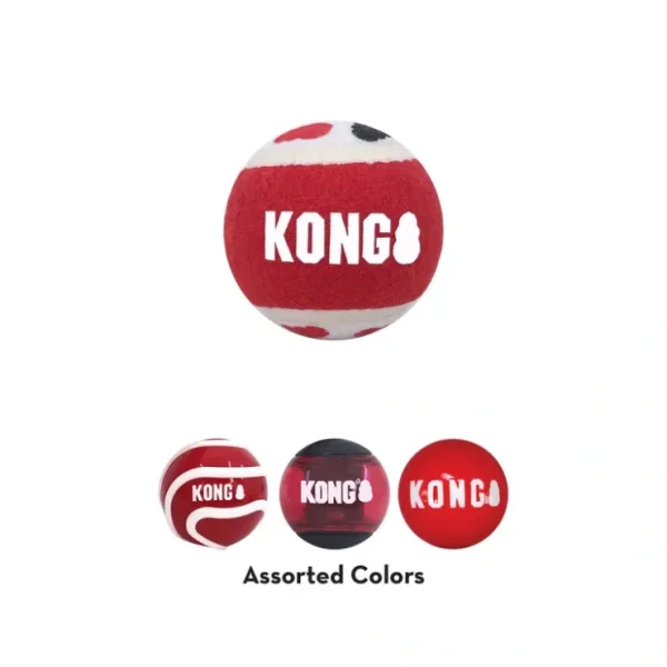 New KONG, Signature Balls Assorted - Medium - 4 pk - Toss Dog Toy - Pet Home | The Perfect Pet Supplies Shopping Experience Pet Toys