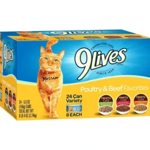 9 Lives Poultry and Beef Favorites Variety Pack Canned Cat Food - Pet Home | The Perfect Pet Supplies Shopping Experience