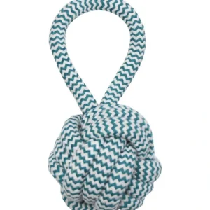 Clearance MAMMOTH EXTRA FRESH MONKEY FIST BALL W/HANDLE (3.75 IN, GREEN/WHITE) - Pet Home | The Perfect Pet Supplies Shopping Experience Pet Toys
