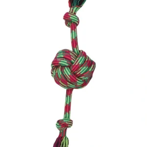 Fashion MAMMOTH EXTRA FRESH MONKEY FIST BALL W/ROPE (18 IN, GREEN/WHITE) - Pet Home | The Perfect Pet Supplies Shopping Experience Pet Toys