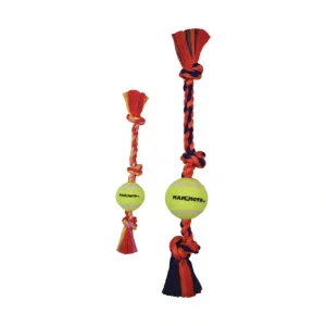 Online Mammoth, Flossy Chews - Mini 3 Knot Tug with Tennis Ball - Pet Home | The Perfect Pet Supplies Shopping Experience Pet Toys