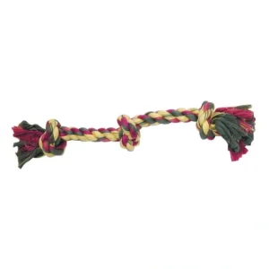 Hot Mammoth, Flossy Chews, 3-Knot Color Rope Tug - Pet Home | The Perfect Pet Supplies Shopping Experience Pet Toys