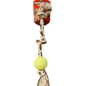 Best MAMMOTH KNOT TUG W/TENNIS BALL (20 IN, MULTI) - Pet Home | The Perfect Pet Supplies Shopping Experience Shop All